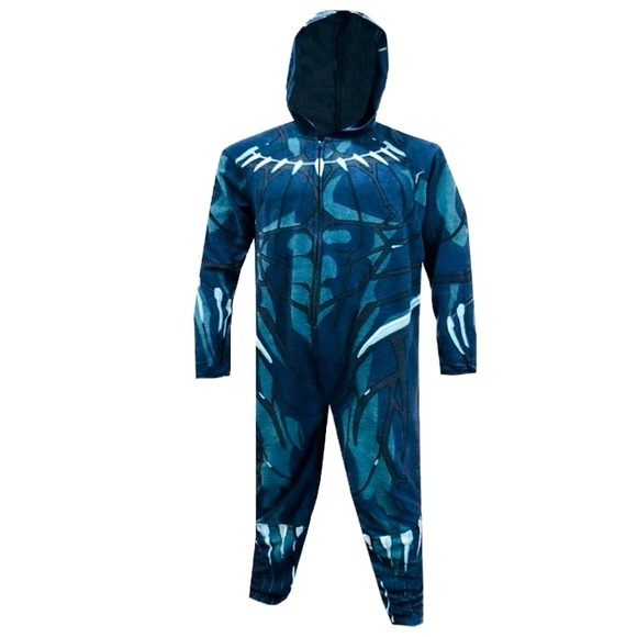 Bioworld MARVEL Black Panther Men's Hooded Union Suit Sz S - Picture 3 of 7